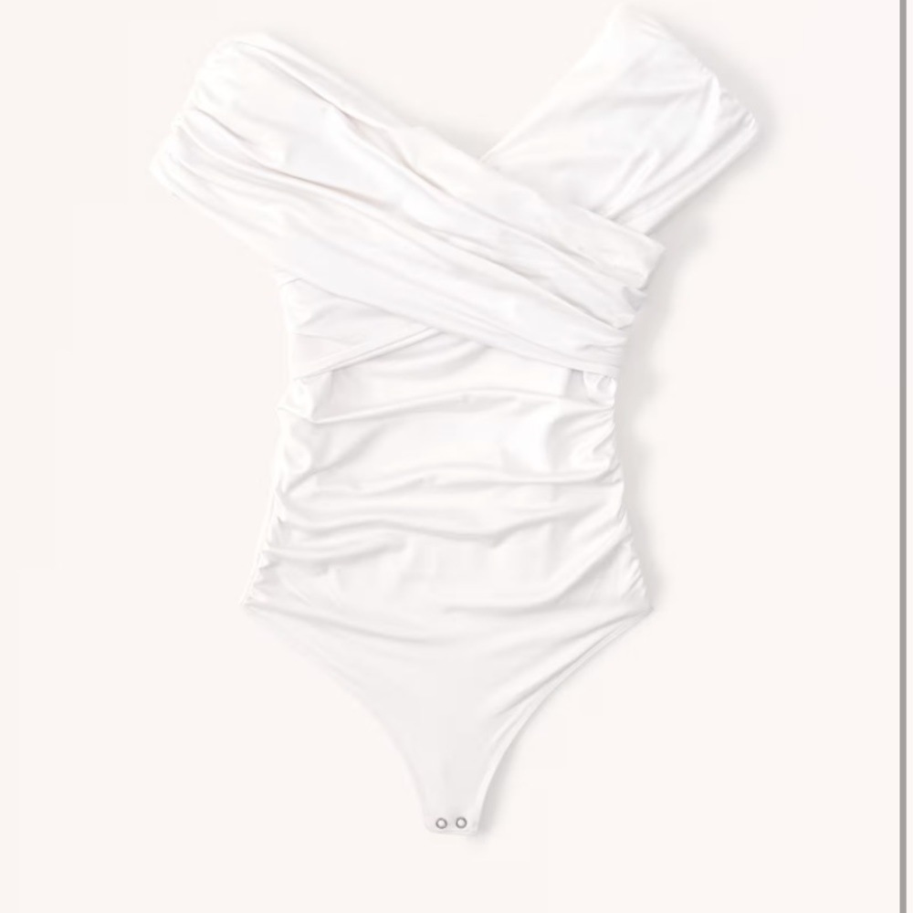 Sleek Seamless Ruched Wrap Bodysuit-Never Worn